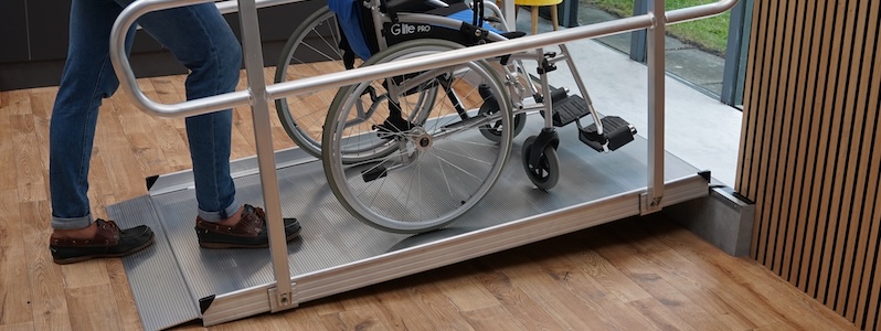 Wheelchair Ramp with Handrails