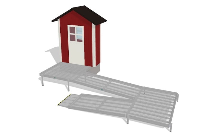 900mm Wide Ramp System without Handrails