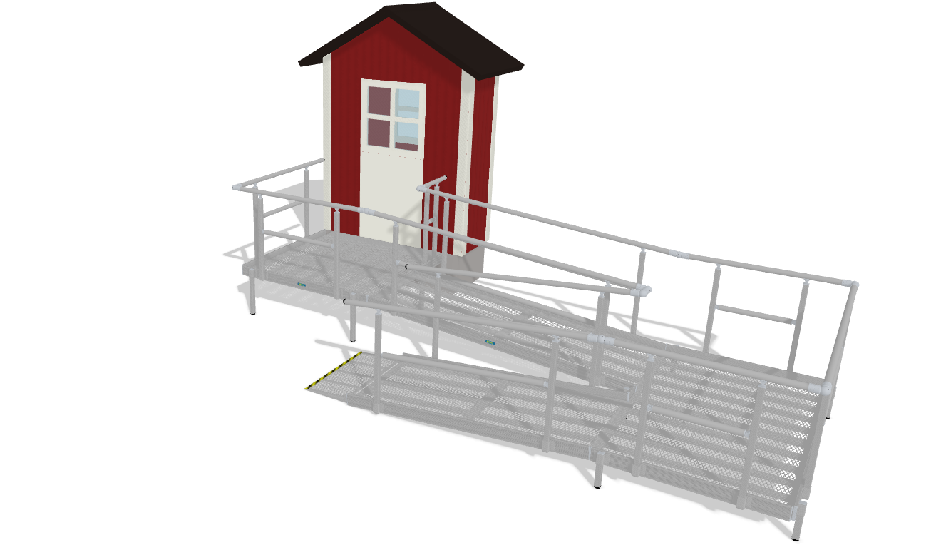 1300mm Wide Ramp system with Handrails