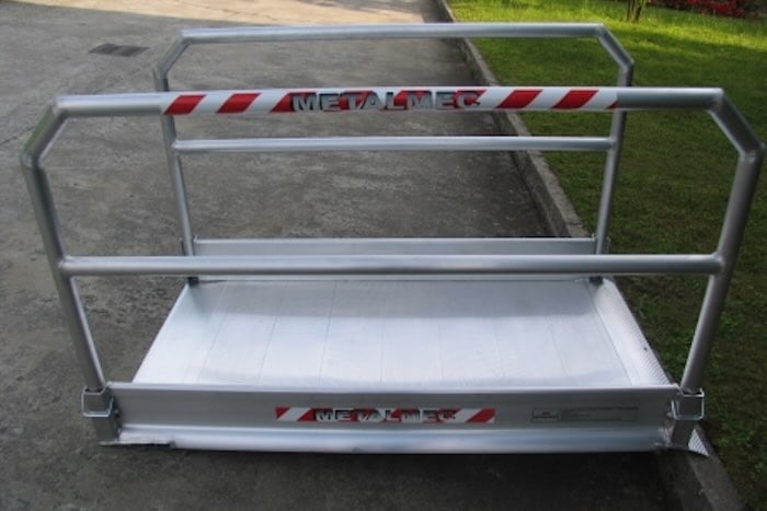 Pedestrian and Vehicle Ramps with Handrails