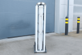 angled barrier outside