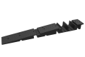 rubber modular hose protector with two channels on a white background