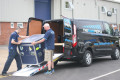 Loading a flight case on a viper ramp 