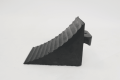 Rubber wheel chock with carry handle