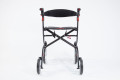 Black rollator with seat