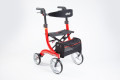 Drive Devilbliss 4 wheeled rollator with seat bag and backrest red