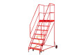 Steel Mobile Steps - Punched Metal Surface 