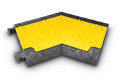 Adam Hall MINI L cable protector 3 channel 45° curve left black and yellow 