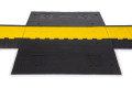 Section of cable protector with DDA ramp