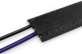 Adam hall black cable protector with 2 cables passing through