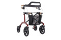 Height adjustable wide bariatric rollator