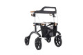 Black rollator with back rest