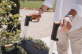 Rollator push handles
