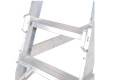 Treads on silver trade step ladder