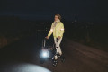 High visibility rollator at night