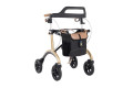 Soljal four wheeled carbon fibre rollator with bag and backrest