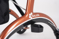Curved rollator frame