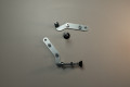 Support brackets and feet for folding van ramp