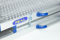 Handles and locking clip on the folding van ramp 