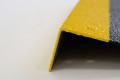 Black and yellow low profile stair tread 