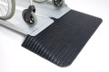 Folding wheelchair ramp with rubber threshold ramp