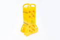 Stored expandable barrier