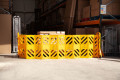 Barrier outside warehouse