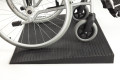 rubber threshold ramp in use with manual wheelchair