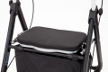 Padded seat on the rollator walker 