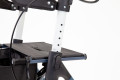 Height adjustable rollator walker with a button 