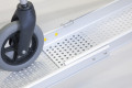 Antiskid surface on the wheelchair ramps 