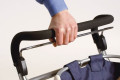 Padding on indoor rollator brake 