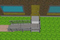 modular wheelchair ramp with turning platform 