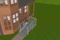 Wheelchair ramp with handrails