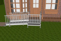 Steel modular ramp with handrails 