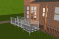 Modular wheelchair ramp kit outside home 