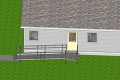 Modular ramp with double handrails