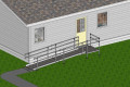 modular access ramp with rails