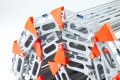 Side view of the rolled up rollable ramp