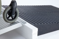 Manual wheelchair overcome step 