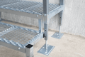 Metal step fixing points