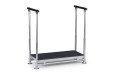 Outdoor half step with handrails