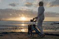 Space LX rollator on beach 