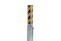 Telescopic bollard with hazard tape 