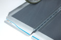 Blue Aerolight Xtra Folding Wheelchair Ramp with safety edges 