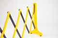 Plastic Expandable Barrier on Wheels Black & Yellow (Expands up to 3.5m)