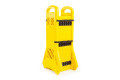 Yellow Expandable Barrier on Wheels  (Expands to 3.85m)