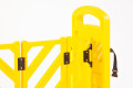 Yellow Expandable Barrier on Wheels  (Expands to 3.85m)