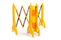 Plastic Expandable Safety Barrier Black & Yellow (Expands up to 2.3m) - Water Filled