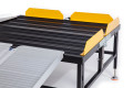 Black and yellow portable platform fully assembled